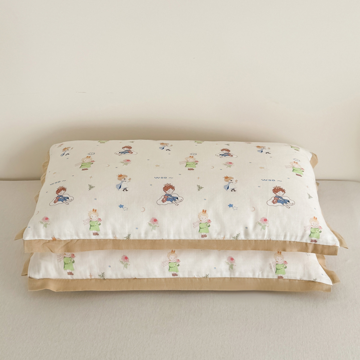 91家纺网 家纺一手货源 找家纺 贵夫人 2025春夏新款卡通儿童100%纯棉花枕 枕头枕芯 小王子30*50cm儿童枕1只 /只