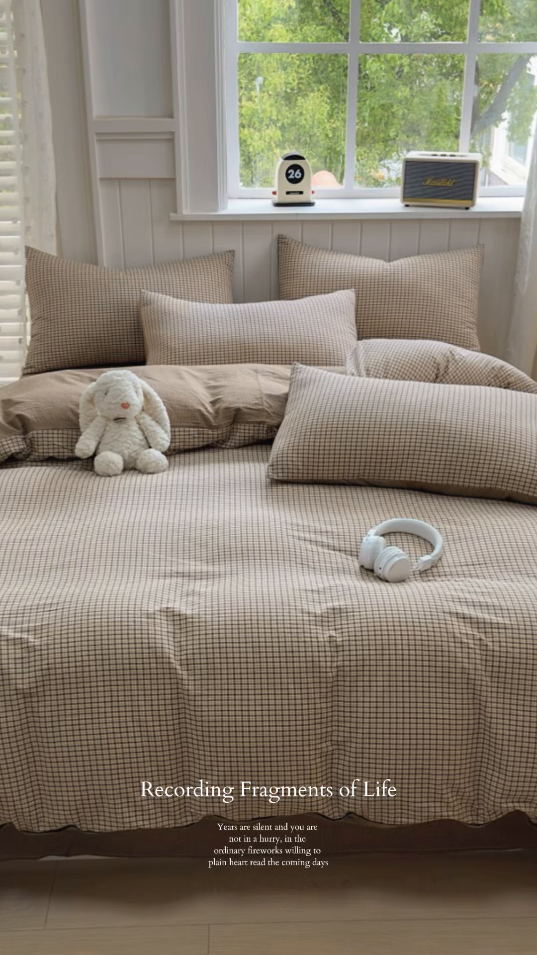 91家纺网 家纺一手货源 找家纺 晚依家纺 2025新款A类全棉色织水洗棉被套单件纯棉格子纯色学生宿舍被罩定制定做 沐风-米咖