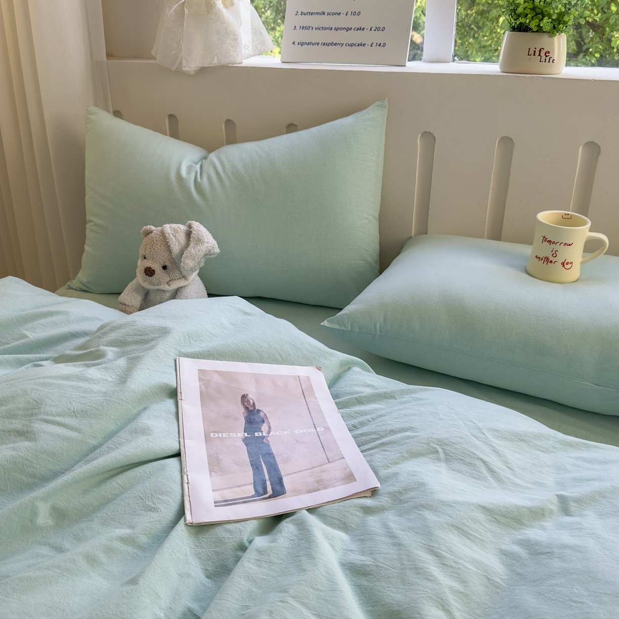 91家纺网 家纺一手货源 找家纺 晚依家纺 2025新款A类全棉色织水洗棉被套单件纯棉格子纯色学生宿舍被罩定制定做 纯色-湖蓝