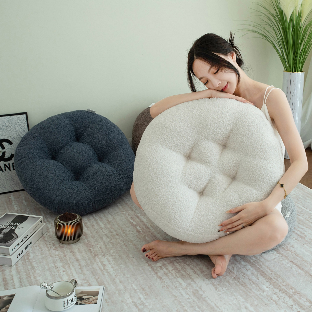 91家纺网 家纺一手货源 找家纺 （总）2025新款泰迪绒蒲团