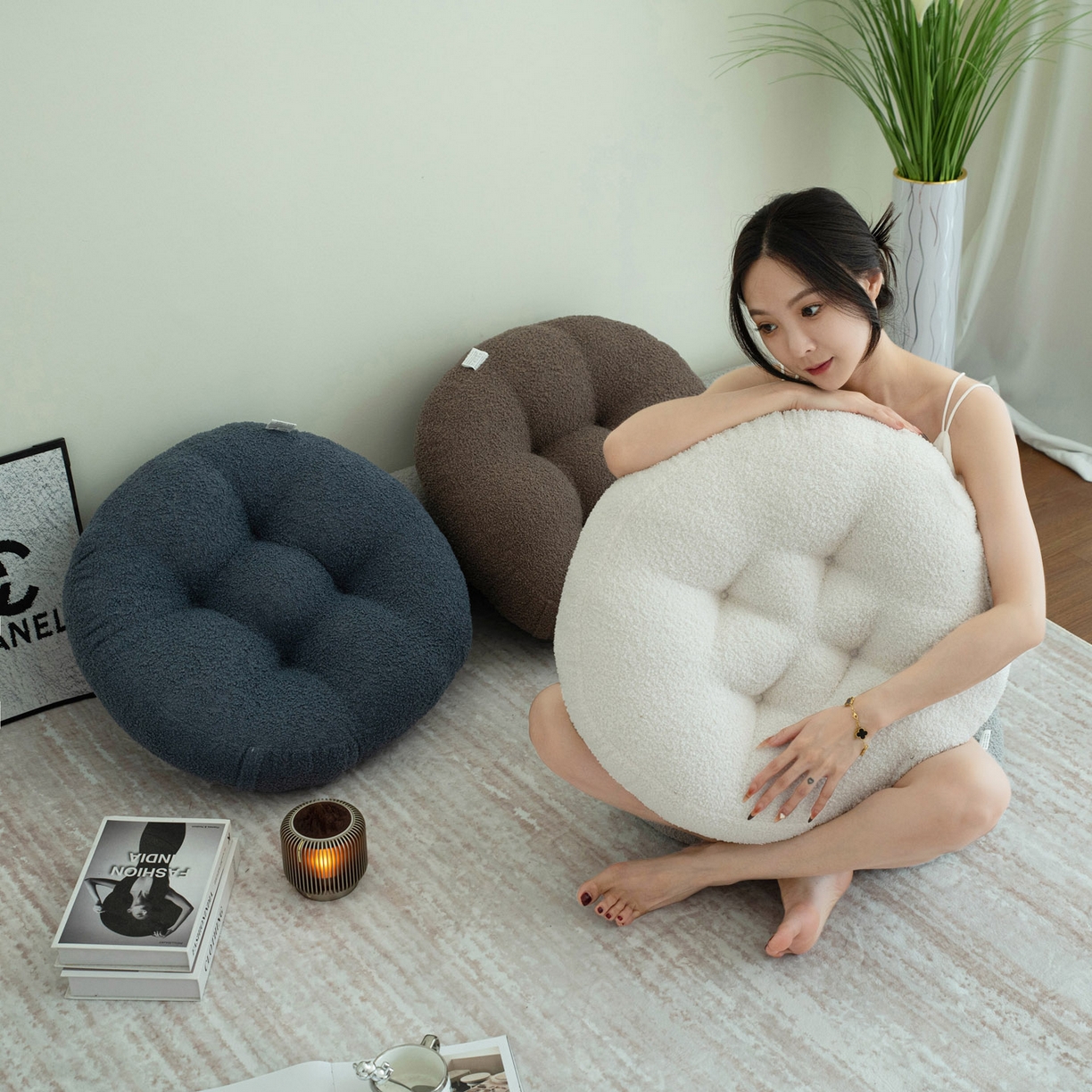 91家纺网 家纺一手货源 找家纺 （总）2025新款泰迪绒蒲团