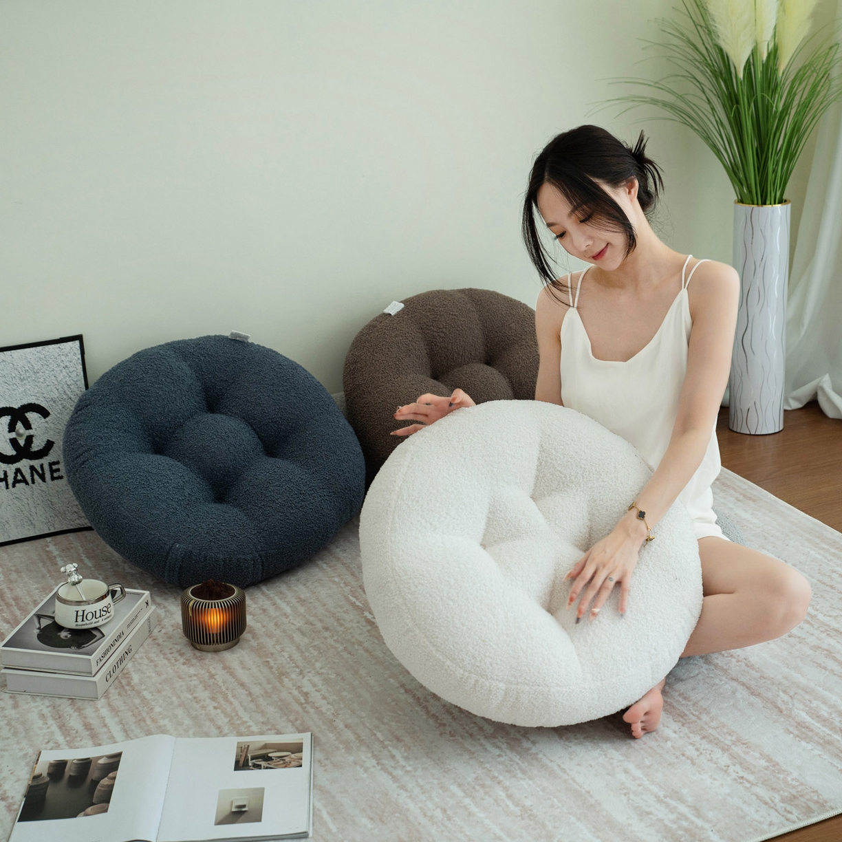 91家纺网 家纺一手货源 找家纺 （总）2025新款泰迪绒蒲团,泰迪绒-蒲团-白,泰迪绒-蒲团-灰,泰迪绒-蒲团-咖,泰迪绒-蒲团-蓝