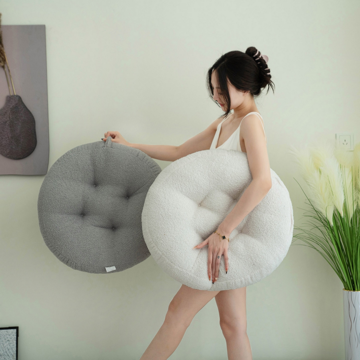 91家纺网 家纺一手货源 找家纺 （总）2025新款泰迪绒蒲团