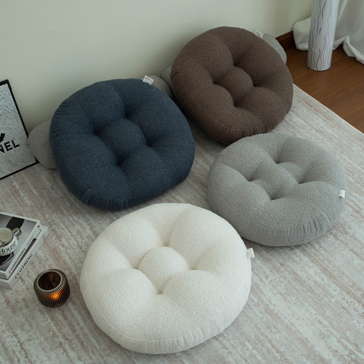 91家纺网 家纺一手货源 找家纺 （总）2025新款泰迪绒蒲团