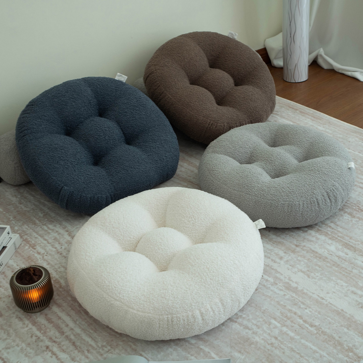 91家纺网 家纺一手货源 找家纺 （总）2025新款泰迪绒蒲团