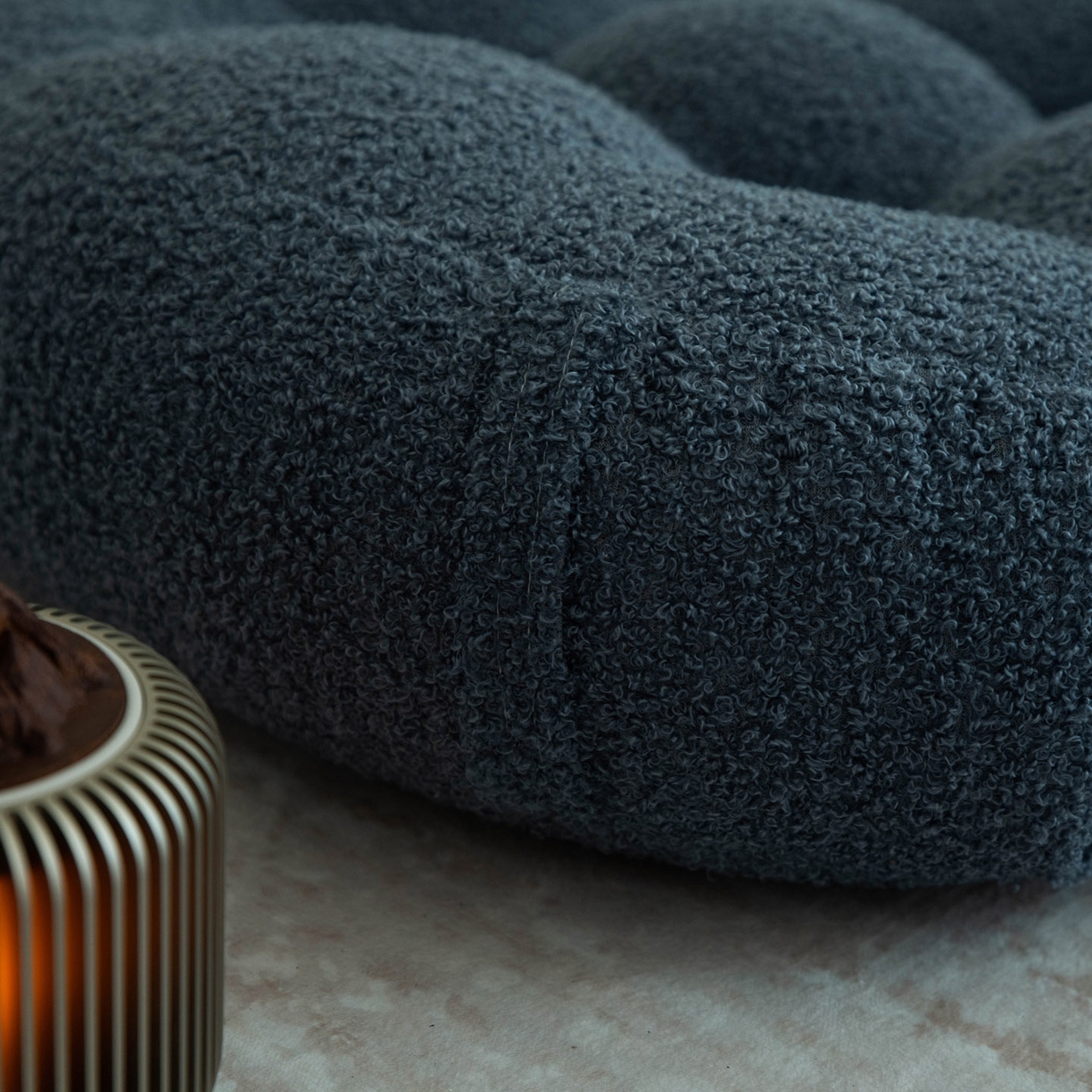 91家纺网 家纺一手货源 找家纺 2025新款泰迪绒蒲团 泰迪绒-蒲团-蓝