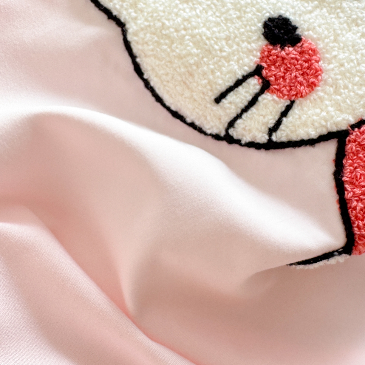 91家纺网 家纺一手货源 找家纺 一霖家纺 2025新款高克重云朵棉毛巾绣印绣四件套-小清新系列-第三波 心愿小猫