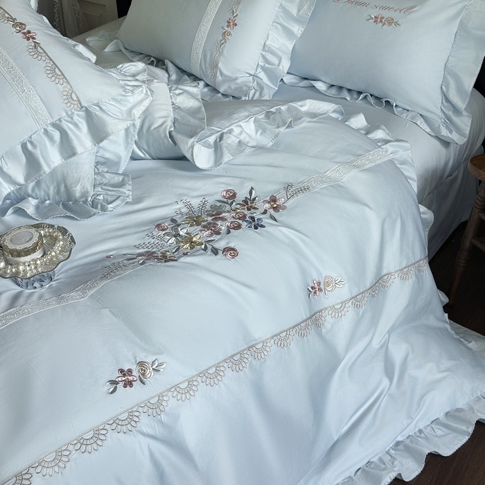 91家纺网 家纺一手货源 找家纺 （总）紫桐 Lila lndus 2025新款50支双股长绒棉纯棉四件套