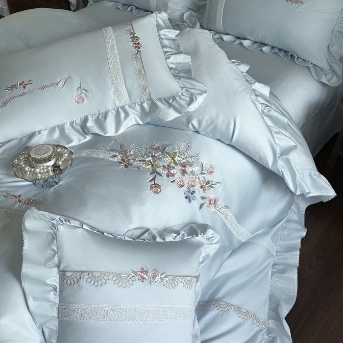 91家纺网 家纺一手货源 找家纺 （总）紫桐 Lila lndus 2025新款50支双股长绒棉纯棉四件套