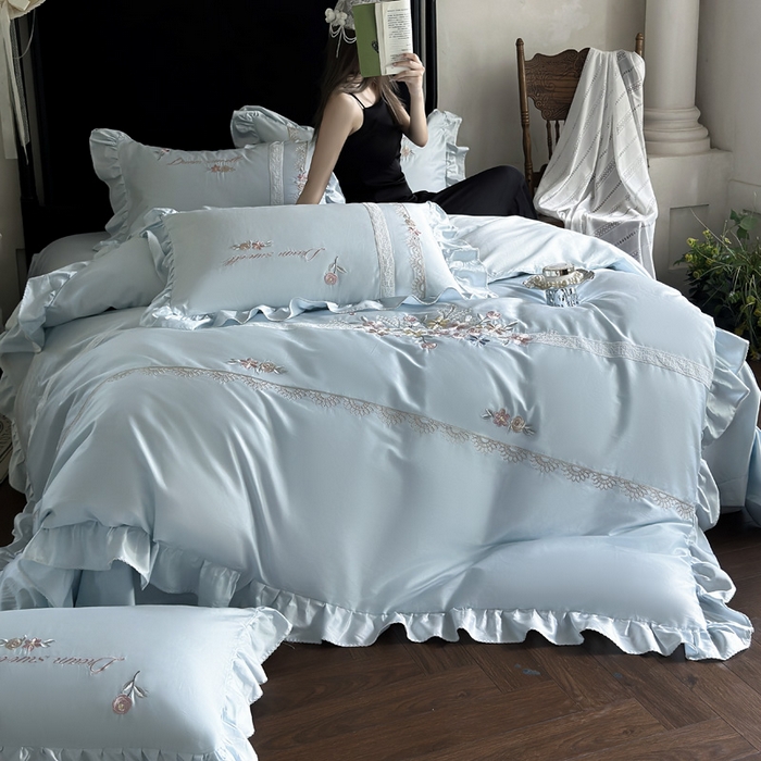 91家纺网 家纺一手货源 找家纺 （总）紫桐 Lila lndus 2025新款50支双股长绒棉纯棉四件套