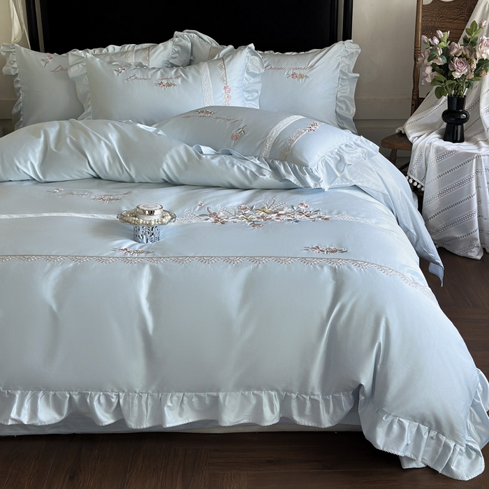 91家纺网 家纺一手货源 找家纺 （总）紫桐 Lila lndus 2025新款50支双股长绒棉纯棉四件套