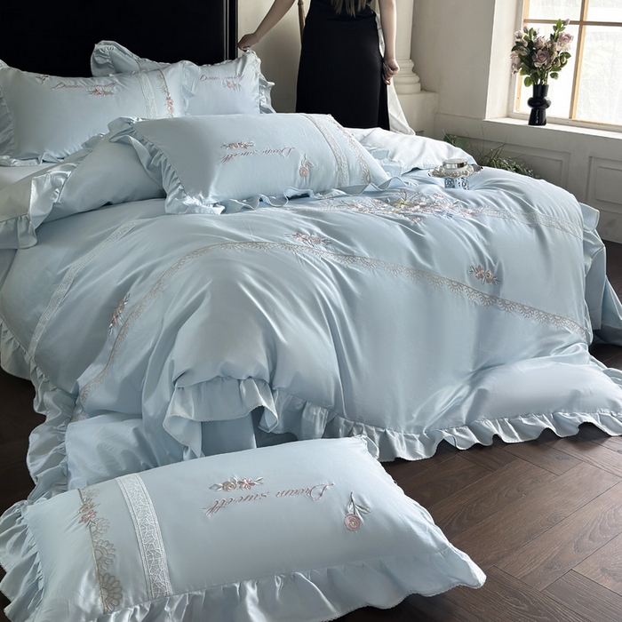 91家纺网 家纺一手货源 找家纺 （总）紫桐 Lila lndus 2025新款50支双股长绒棉纯棉四件套