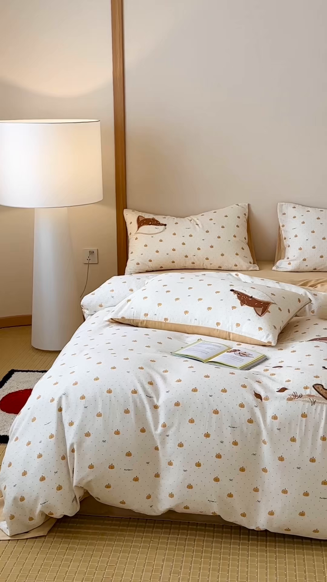 91家纺网 家纺一手货源 找家纺 紫桐 Lila lndus 2025新款双层纱贴布绣四件套 小狐狸