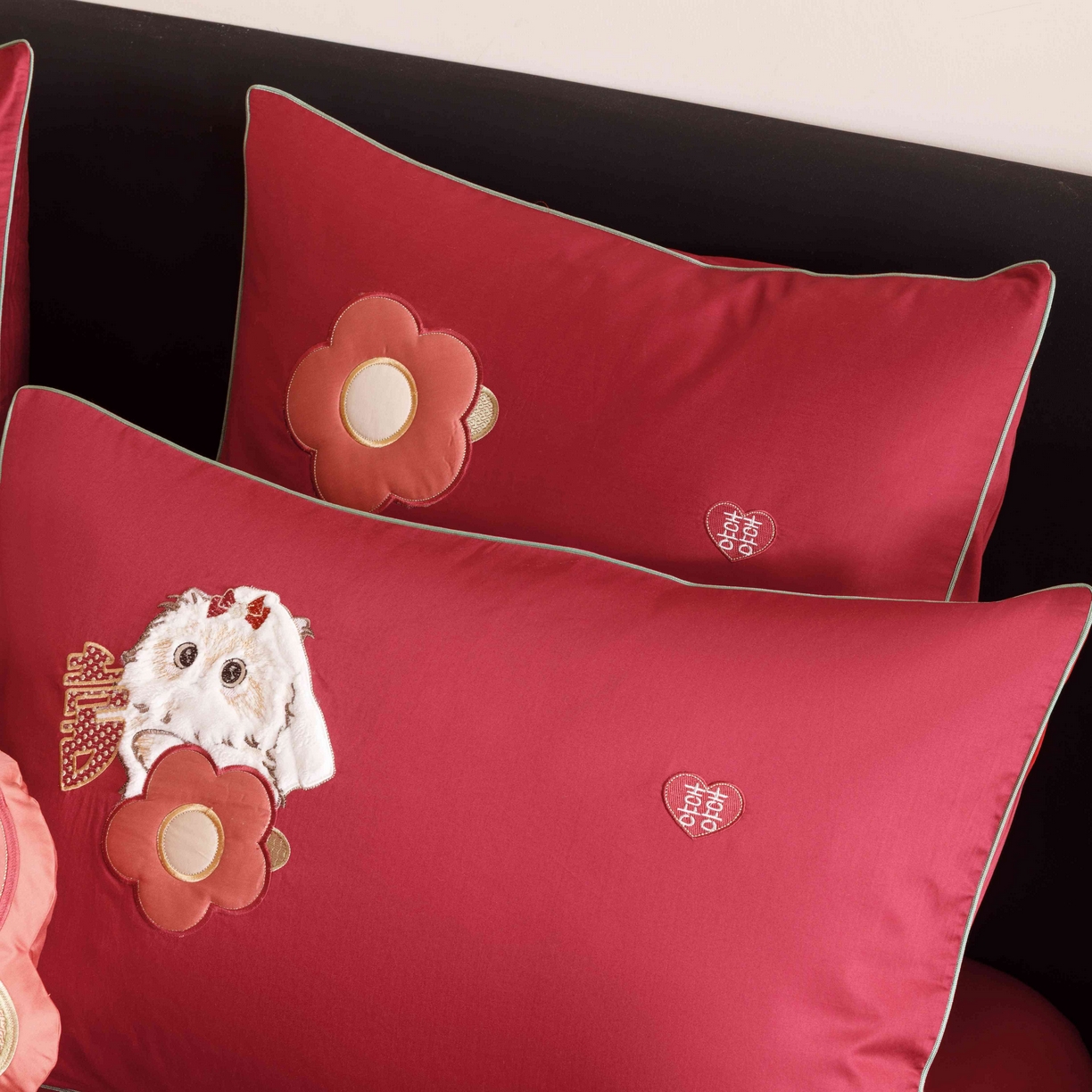 91家纺网 家纺一手货源 找家纺 （总）紫桐 Lila lndus 2025新款50支双股长绒棉纯棉四件套-幸福喵