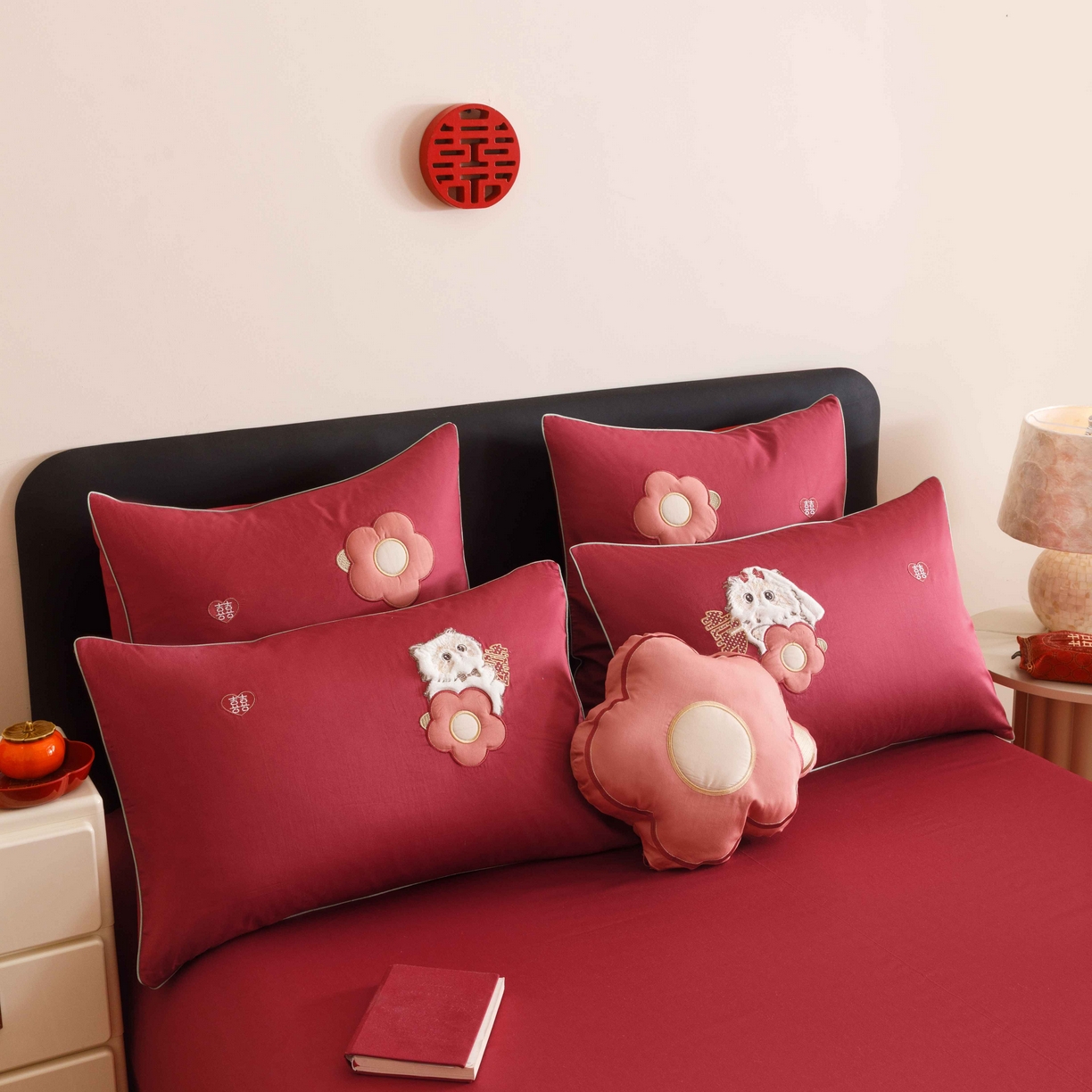 91家纺网 家纺一手货源 找家纺 （总）紫桐 Lila lndus 2025新款50支双股长绒棉纯棉四件套-幸福喵