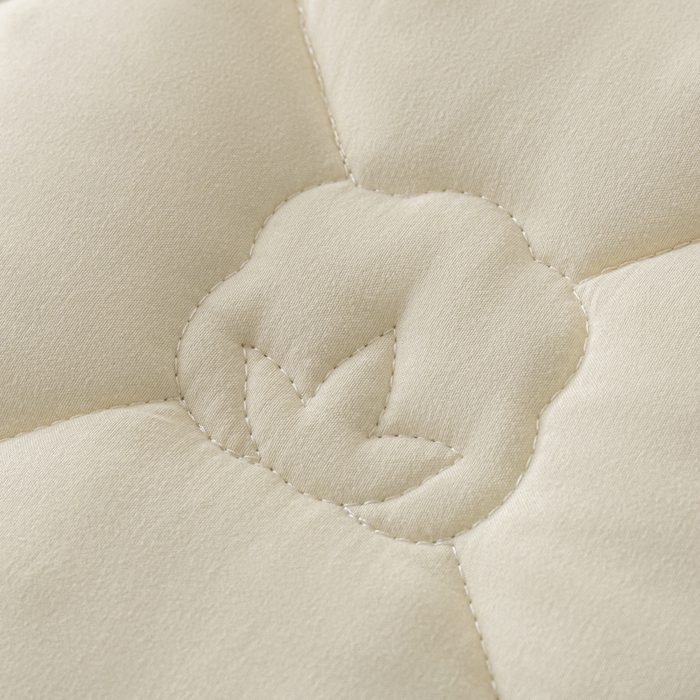 91家纺网 家纺一手货源 找家纺 老帅的工厂店2025新款A类水洗棉珩绣棉花床褥 本色