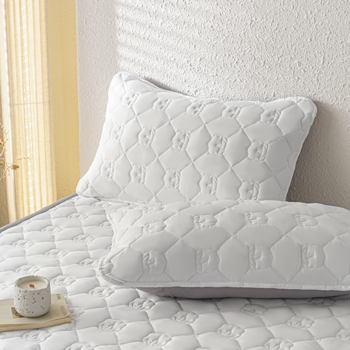 91家纺网 家纺一手货源 找家纺 老帅的工厂店2025新款A类水洗棉珩绣棉花床褥 净白色