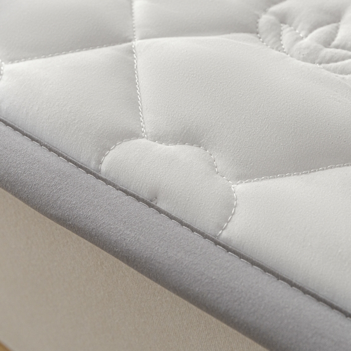 91家纺网 家纺一手货源 找家纺 老帅的工厂店2025新款A类水洗棉珩绣棉花床褥 净白色