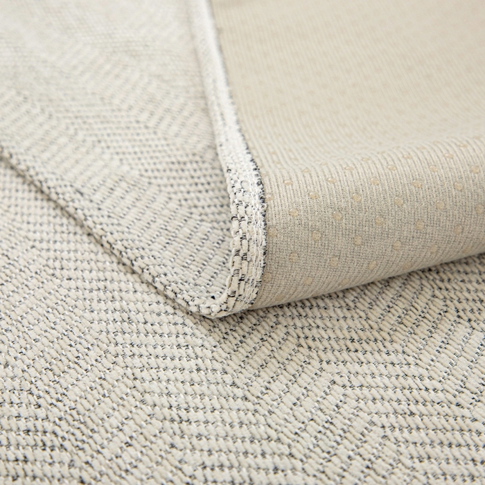 91家纺网 家纺一手货源 找家纺 沐沐家纺2026新款人字纹沙发垫 米白