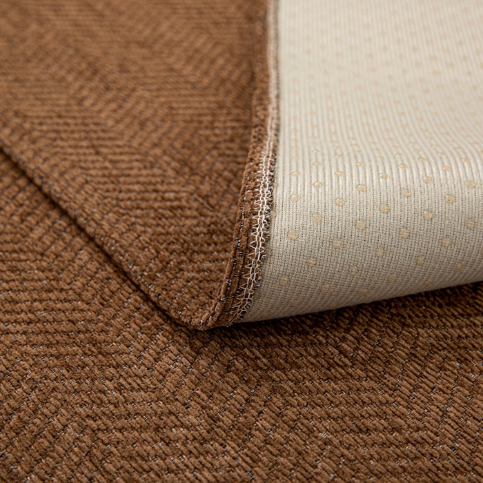 91家纺网 家纺一手货源 找家纺 沐沐家纺2026新款人字纹沙发垫 深咖