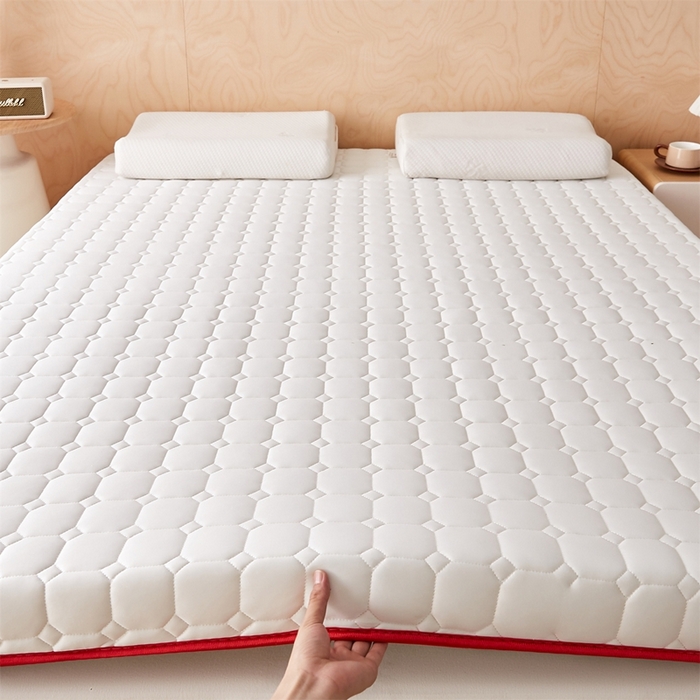 91家纺网 家纺一手货源 找家纺 （总）芊梵床垫 2025新款牛奶丝棉花硬质棉床垫-成人款