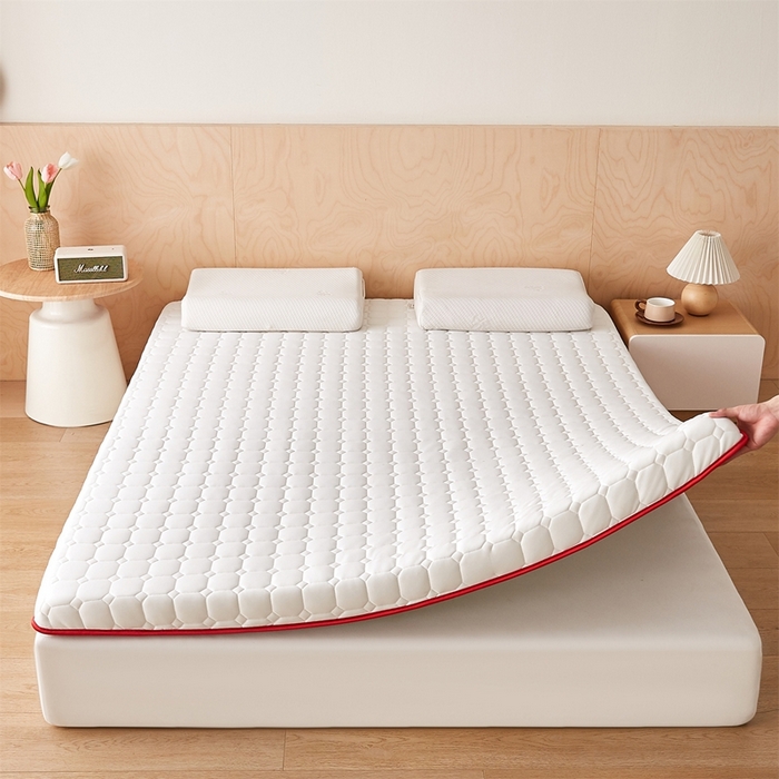 91家纺网 家纺一手货源 找家纺 （总）芊梵床垫 2025新款牛奶丝棉花硬质棉床垫-成人款