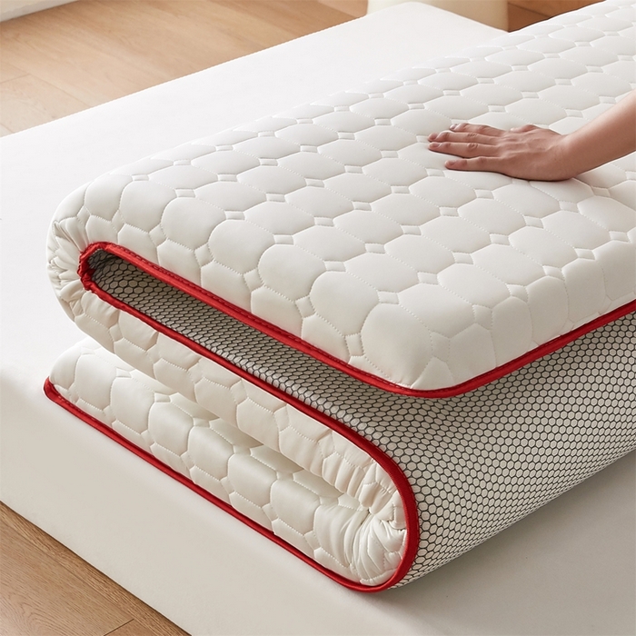 91家纺网 家纺一手货源 找家纺 （总）芊梵床垫 2025新款牛奶丝棉花硬质棉床垫-成人款