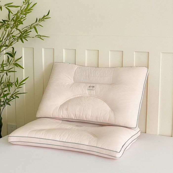 91家纺网 家纺一手货源 找家纺 爱尚家枕芯 2025新款草本决明子分区枕枕头枕芯 粉 48*74cm/只