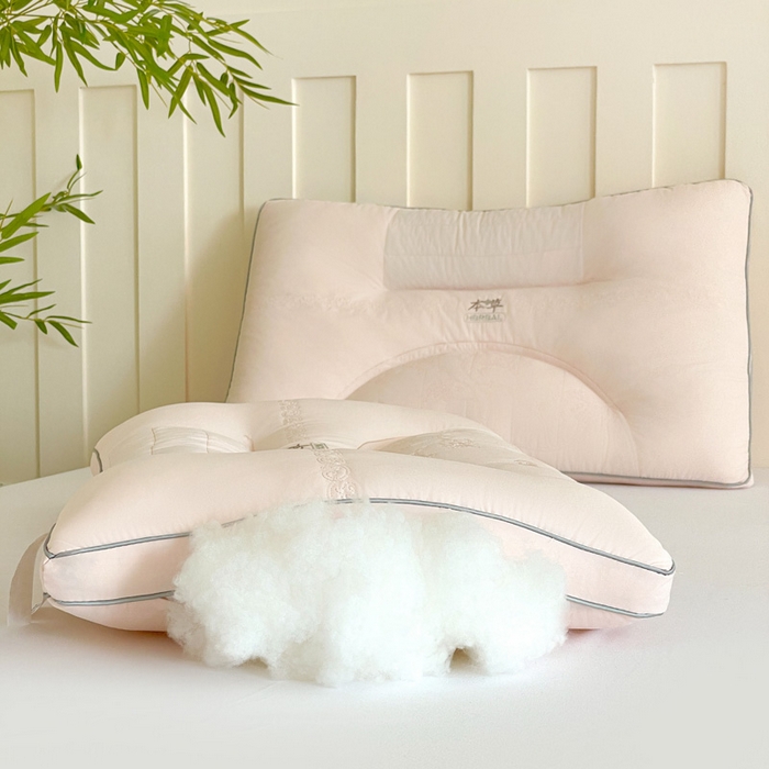 91家纺网 家纺一手货源 找家纺 爱尚家枕芯 2025新款草本决明子分区枕枕头枕芯 粉 48*74cm/只