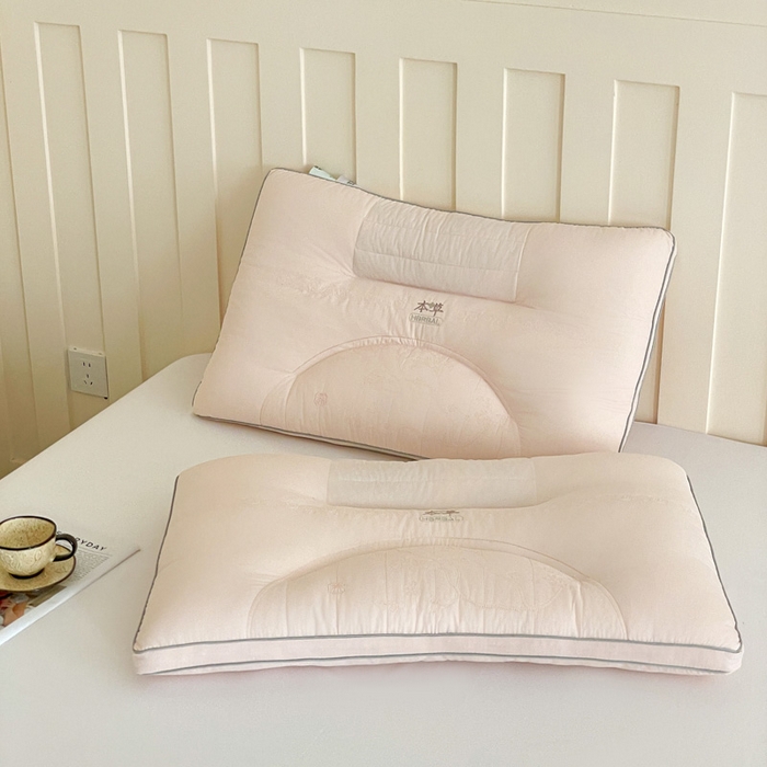 91家纺网 家纺一手货源 找家纺 爱尚家枕芯 2025新款草本决明子分区枕枕头枕芯 粉 48*74cm/只