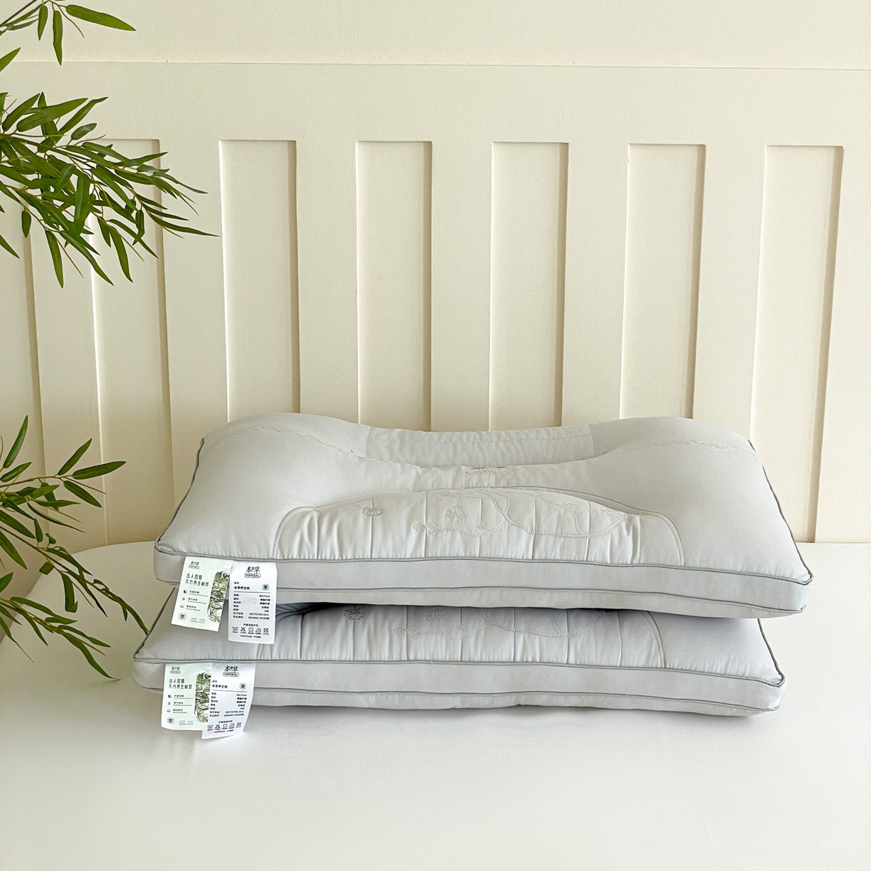 91家纺网 家纺一手货源 找家纺 爱尚家枕芯 2025新款草本决明子分区枕枕头枕芯 灰 48*74cm/只