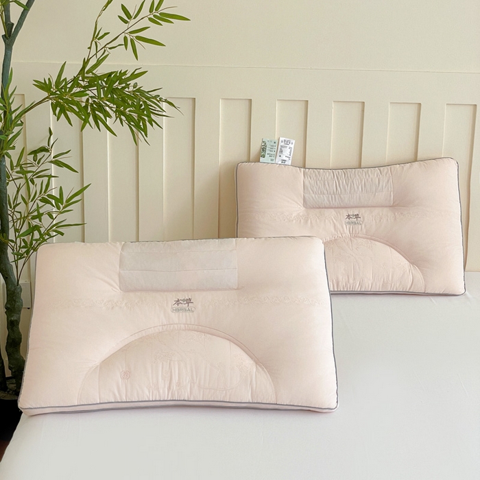 91家纺网 家纺一手货源 找家纺 爱尚家枕芯 2025新款草本决明子分区枕枕头枕芯 粉 48*74cm/只