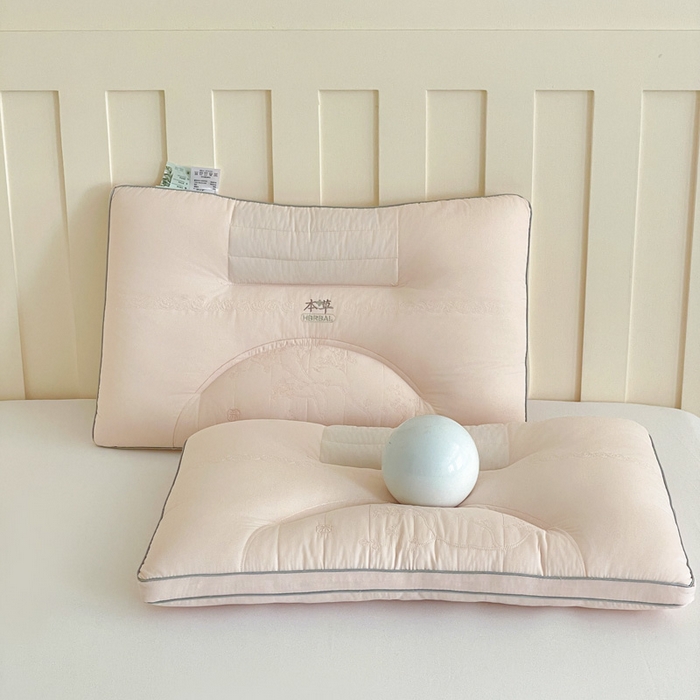 91家纺网 家纺一手货源 找家纺 爱尚家枕芯 2025新款草本决明子分区枕枕头枕芯 粉 48*74cm/只