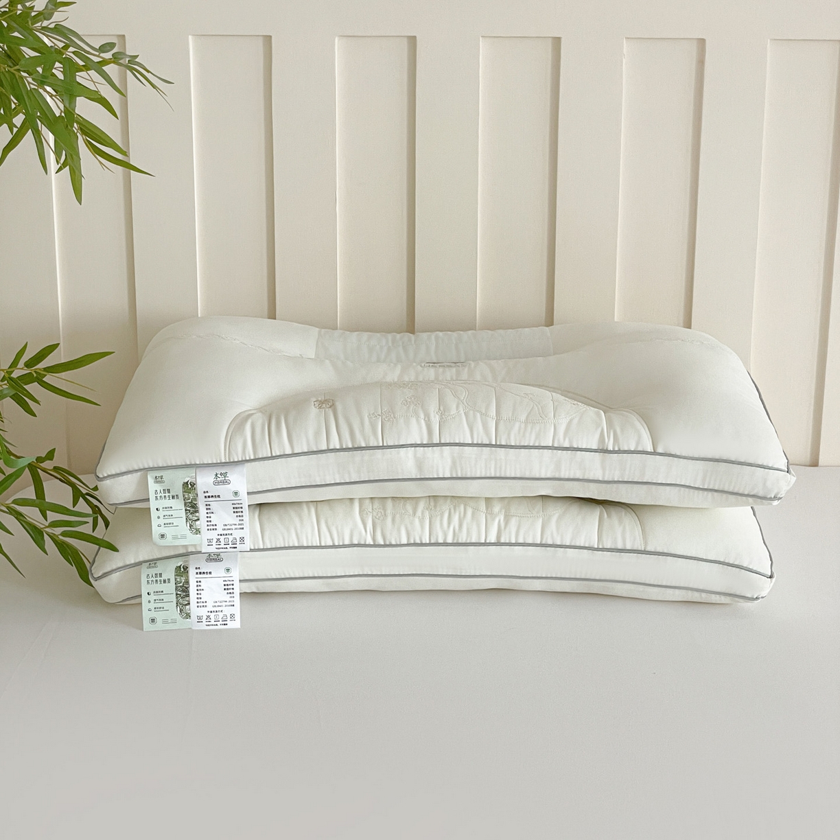 91家纺网 家纺一手货源 找家纺 爱尚家枕芯 2025新款草本决明子分区枕枕头枕芯 白 48*74cm/只