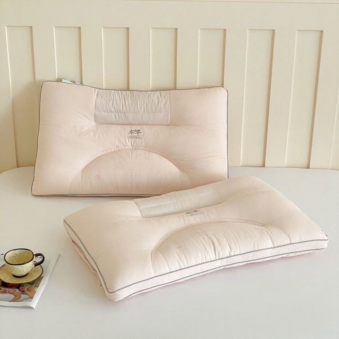 91家纺网 家纺一手货源 找家纺 爱尚家枕芯 2025新款草本决明子分区枕枕头枕芯 粉 48*74cm/只