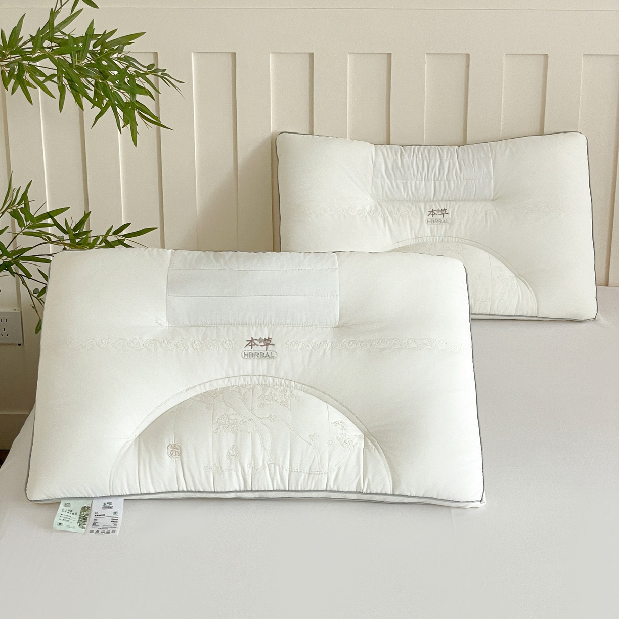 91家纺网 家纺一手货源 找家纺 爱尚家枕芯 2025新款草本决明子分区枕枕头枕芯 白 48*74cm/只