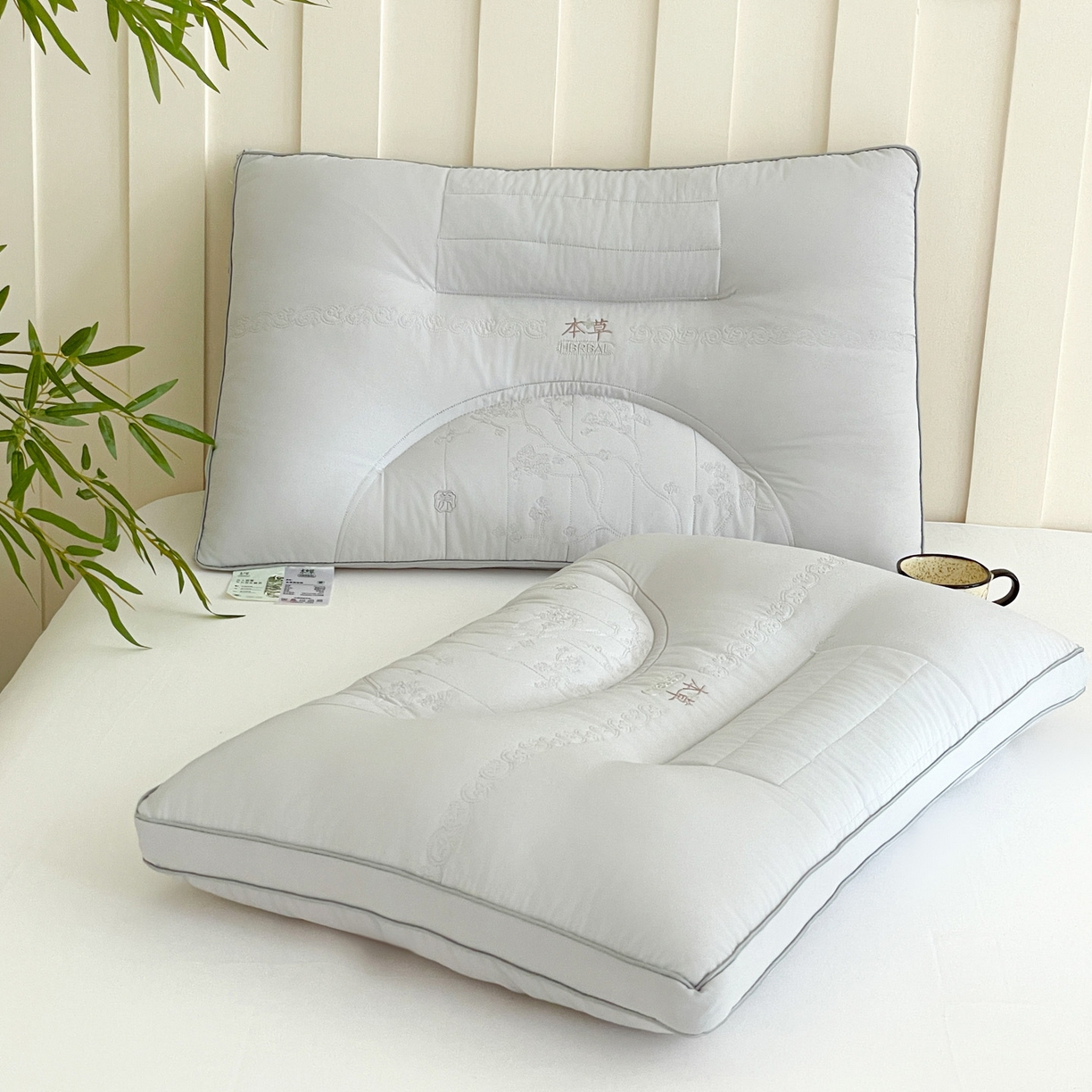91家纺网 家纺一手货源 找家纺 （总）爱尚家枕芯 2025新款草本决明子分区枕枕头枕芯