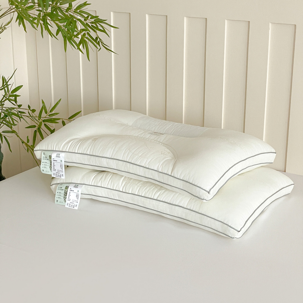 91家纺网 家纺一手货源 找家纺 爱尚家枕芯 2025新款草本决明子分区枕枕头枕芯 白 48*74cm/只