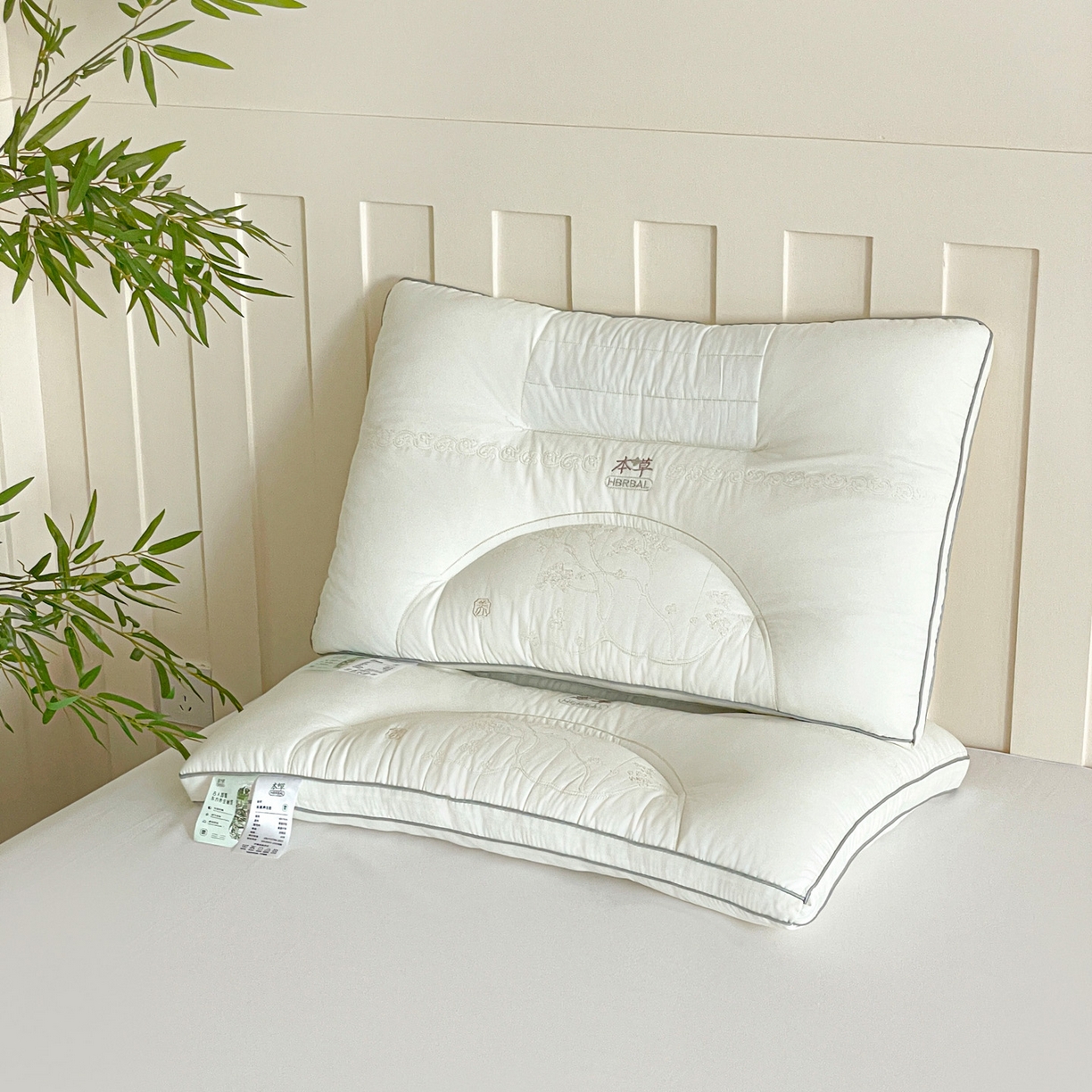 91家纺网 家纺一手货源 找家纺 爱尚家枕芯 2025新款草本决明子分区枕枕头枕芯 白 48*74cm/只