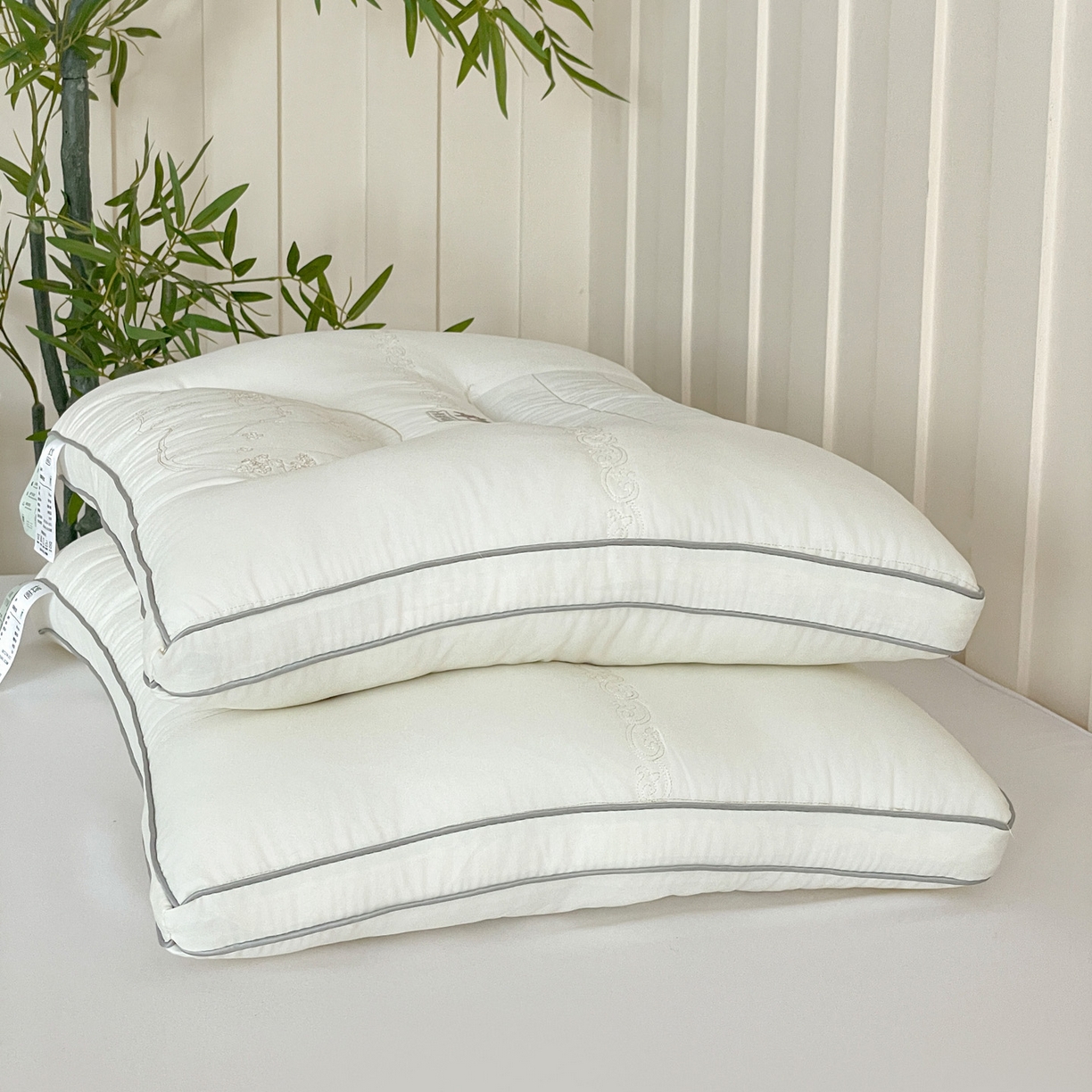 91家纺网 家纺一手货源 找家纺 爱尚家枕芯 2025新款草本决明子分区枕枕头枕芯 白 48*74cm/只