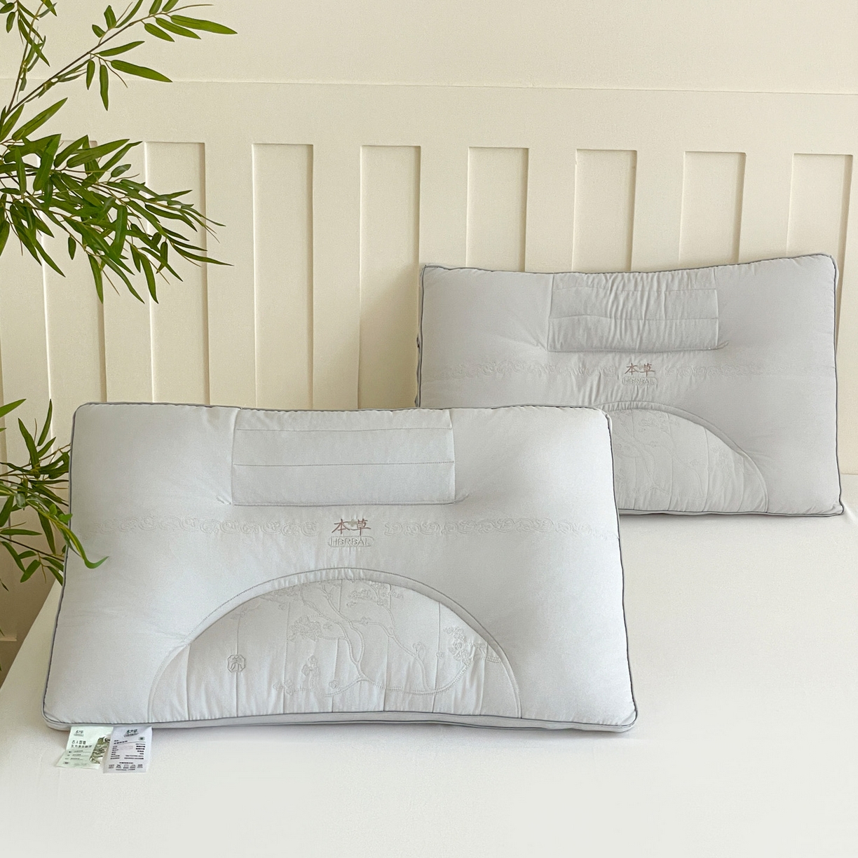 91家纺网 家纺一手货源 找家纺 爱尚家枕芯 2025新款草本决明子分区枕枕头枕芯 灰 48*74cm/只