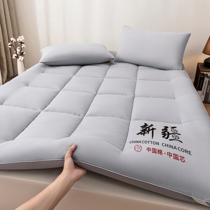 思雅庭 2025新疆棉花床垫褥子宿舍学生榻榻米折叠加厚垫子棉絮 灰色-款式二