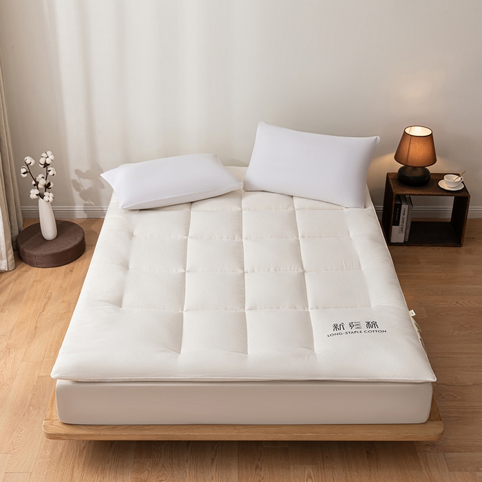 91家纺网 家纺一手货源 找家纺 思雅庭 2025新疆棉花床垫褥子宿舍学生榻榻米折叠加厚垫子棉絮 白色-款式一