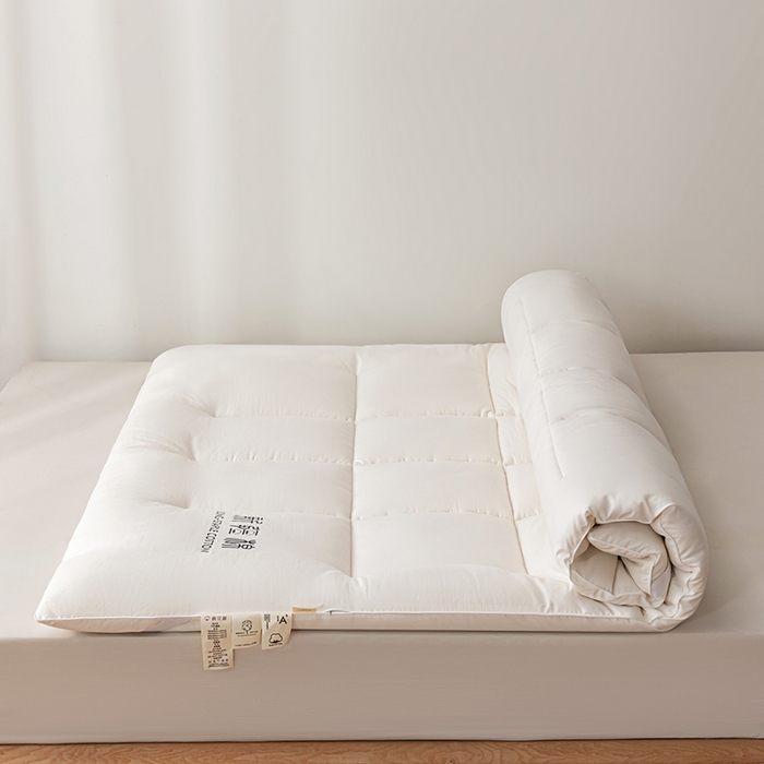 91家纺网 家纺一手货源 找家纺 思雅庭 2025新疆棉花床垫褥子宿舍学生榻榻米折叠加厚垫子棉絮 白色-款式一