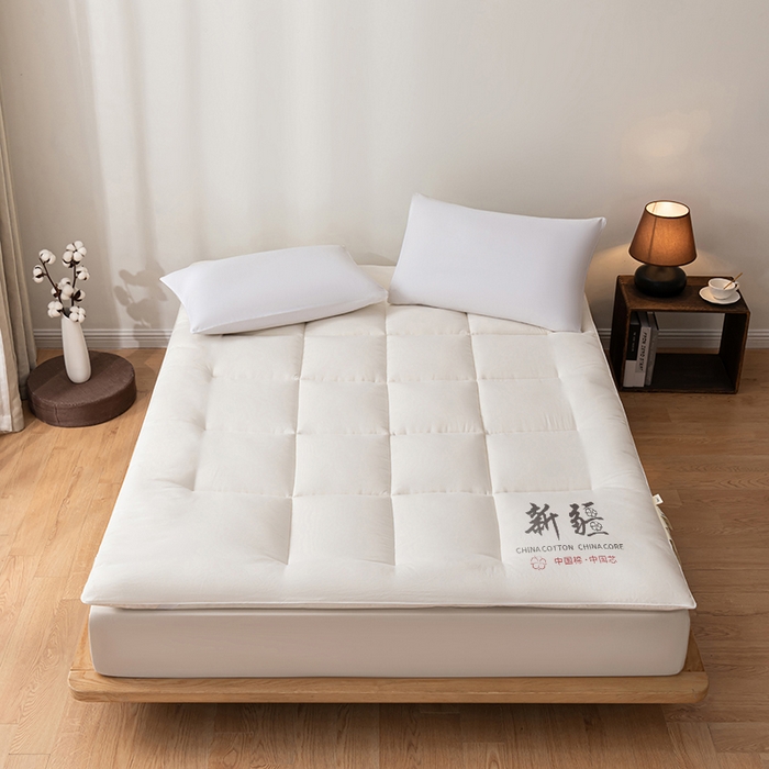 91家纺网 家纺一手货源 找家纺 思雅庭 2025新疆棉花床垫褥子宿舍学生榻榻米折叠加厚垫子棉絮 白色-款式二