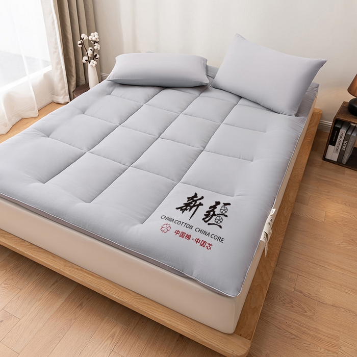 91家纺网 家纺一手货源 找家纺 思雅庭 2025新疆棉花床垫褥子宿舍学生榻榻米折叠加厚垫子棉絮 灰色-款式二