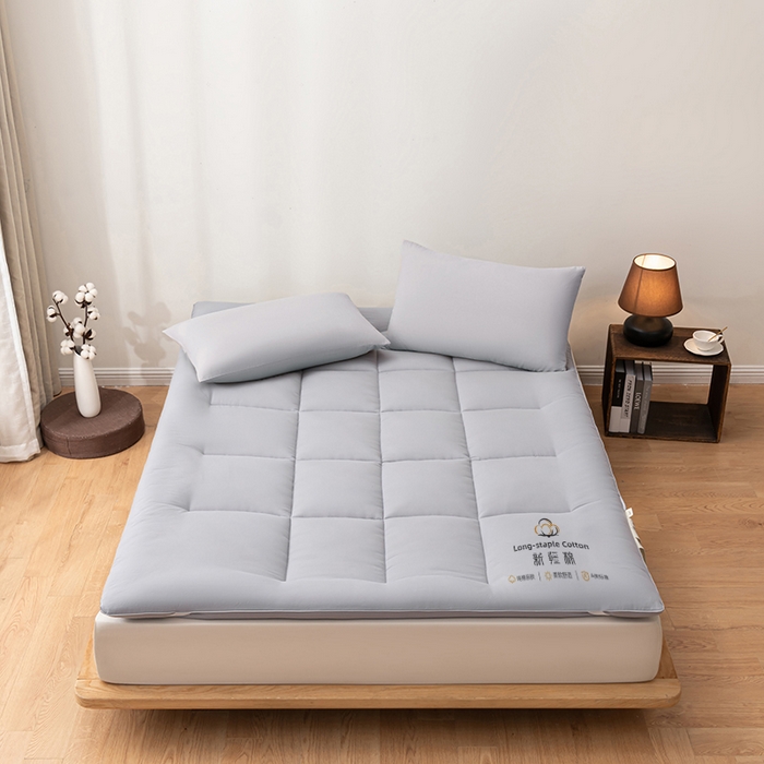 91家纺网 家纺一手货源 找家纺 思雅庭 2025新疆棉花床垫褥子宿舍学生榻榻米折叠加厚垫子棉絮 灰色-款式三
