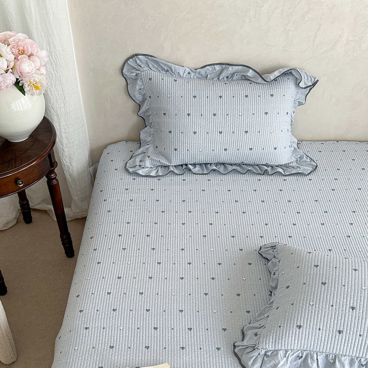 91家纺网 家纺一手货源 找家纺 （总）琳可家居2025新款全棉印花花边床盖可搭配同款被套