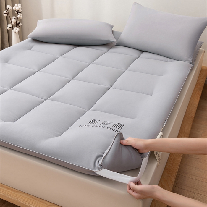 91家纺网 家纺一手货源 找家纺 思雅庭 2025新疆棉花床垫褥子宿舍学生榻榻米折叠加厚垫子棉絮 灰色-款式一