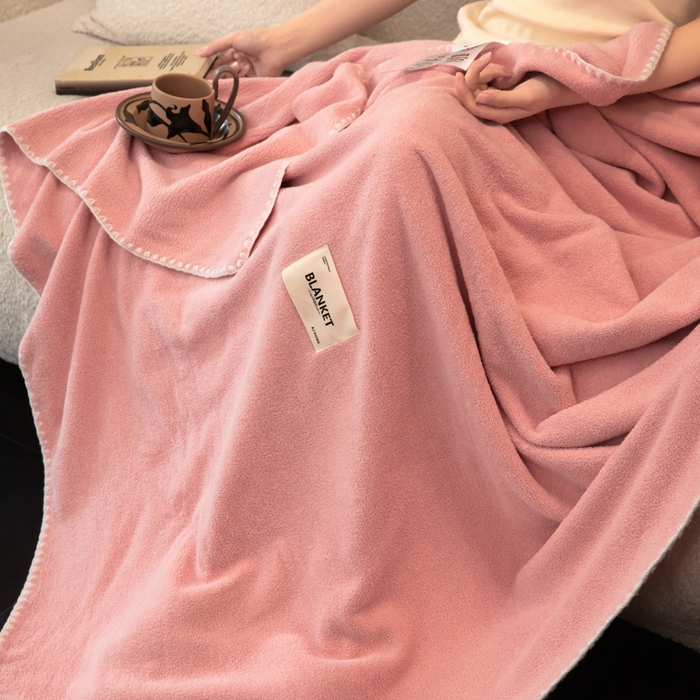 91家纺网 家纺一手货源 找家纺 艾佳 2025新款绵羊绒毛毯毯子 仙女粉